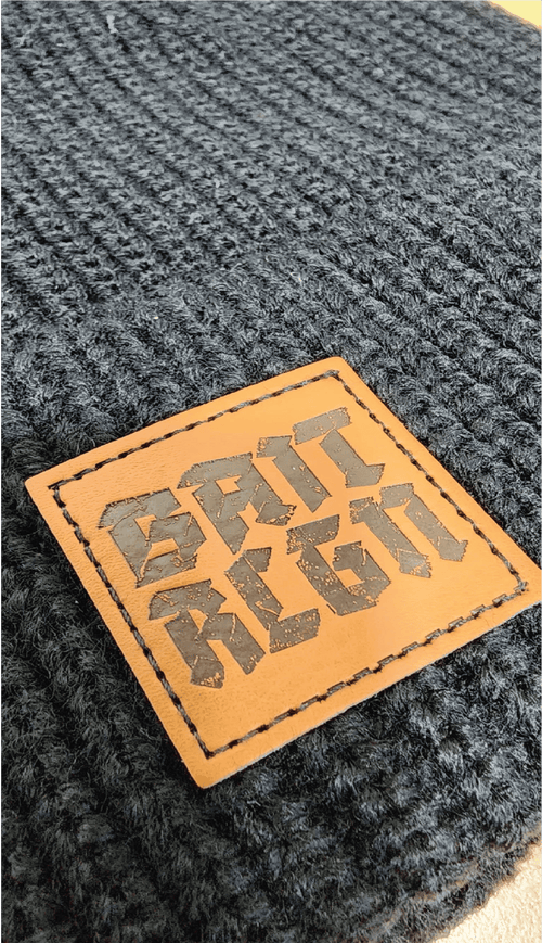 LEATHER PATCH BEANIE