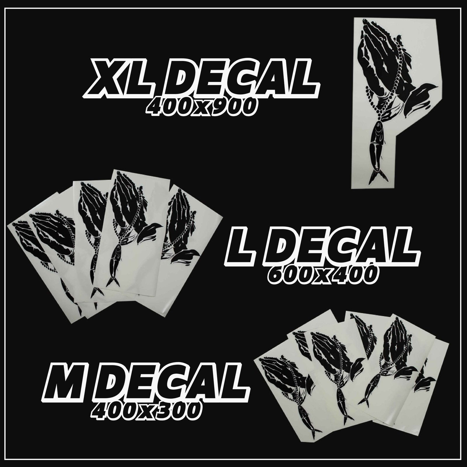 PRAY HANDS DECALS